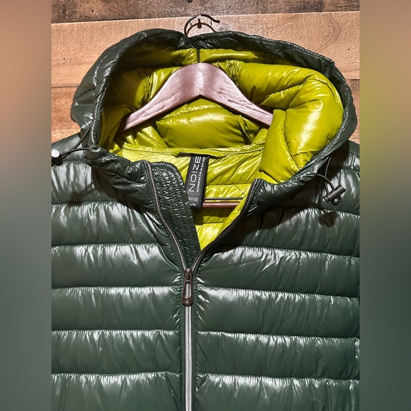 Noize Green Puffer Jacket Womens Full zip hooded - Picture 4 of 5